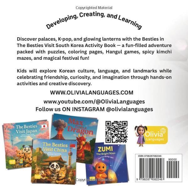 As Melhores Amigas Visitam a Coreia do Sul: Volume 1 – Livro de Atividades