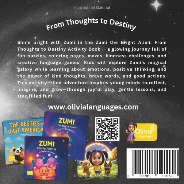 Zumi, o Alien Brilhante: Dos Pensamentos ao Destino: Volume 1 – Livro de Atividades 