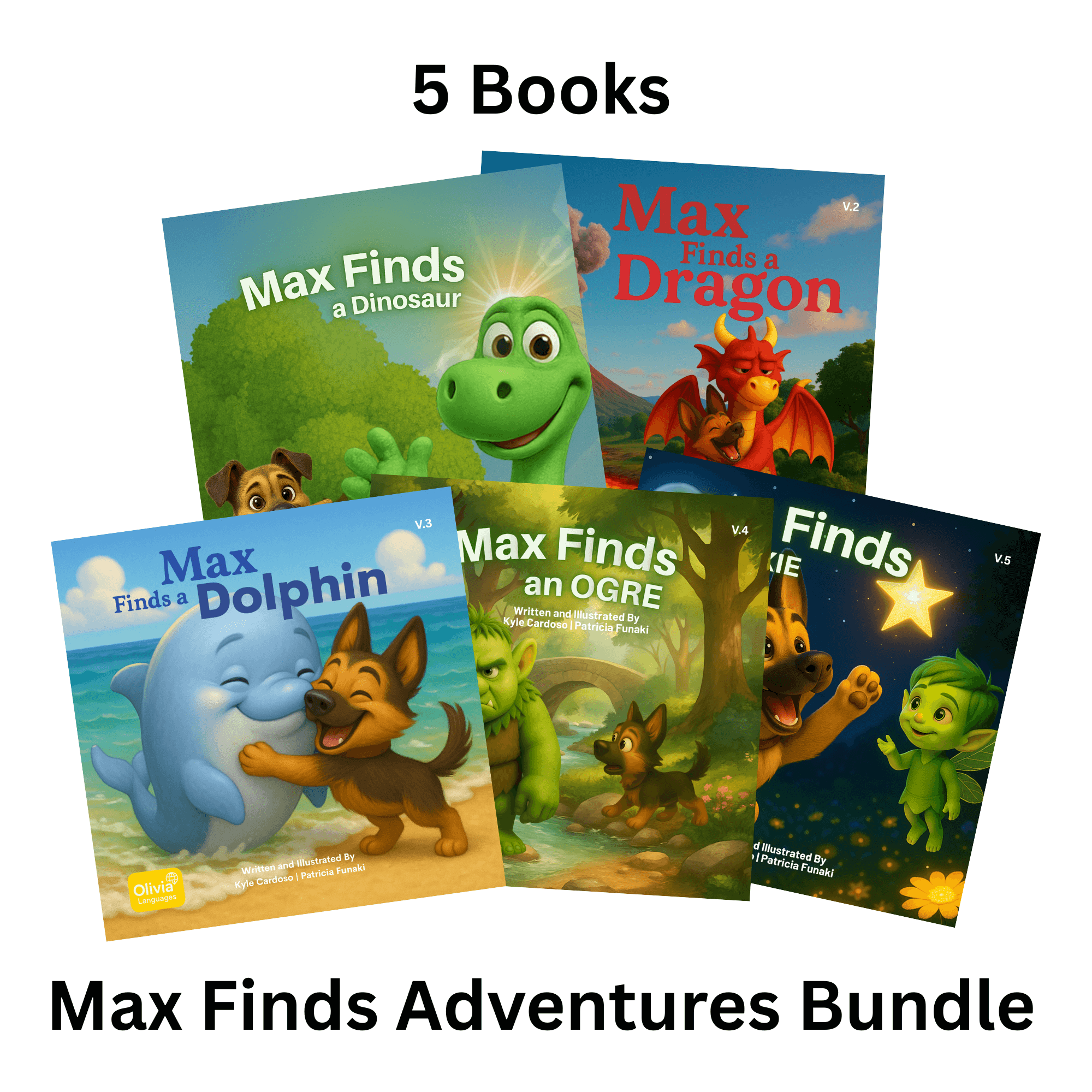 Série Max Finds Adventures para crianças - Pacote com 5 livros 