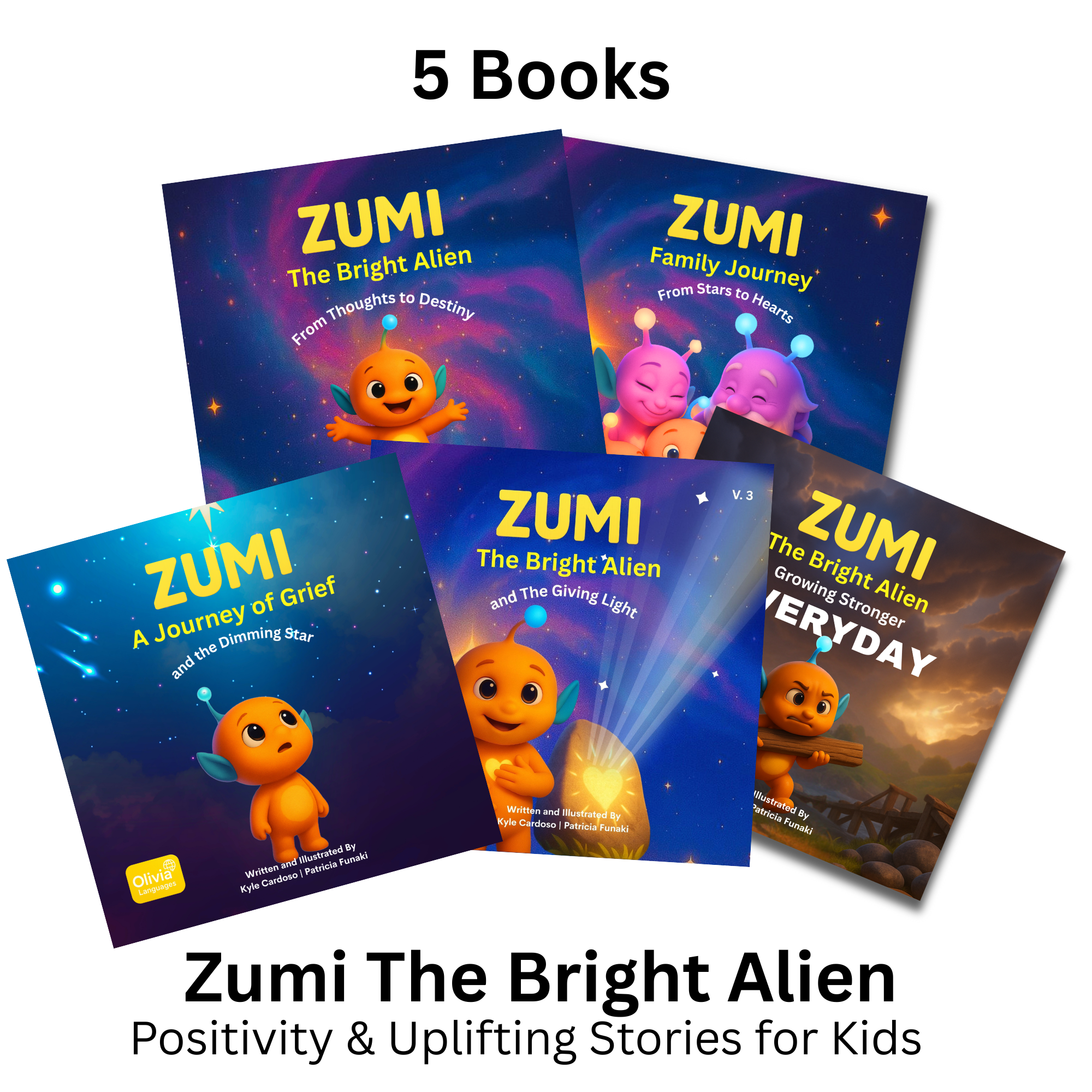 Zumi, o Alienígena Brilhante - Histórias Positivas e Inspiradoras para Crianças - Pacote com 5 Livros