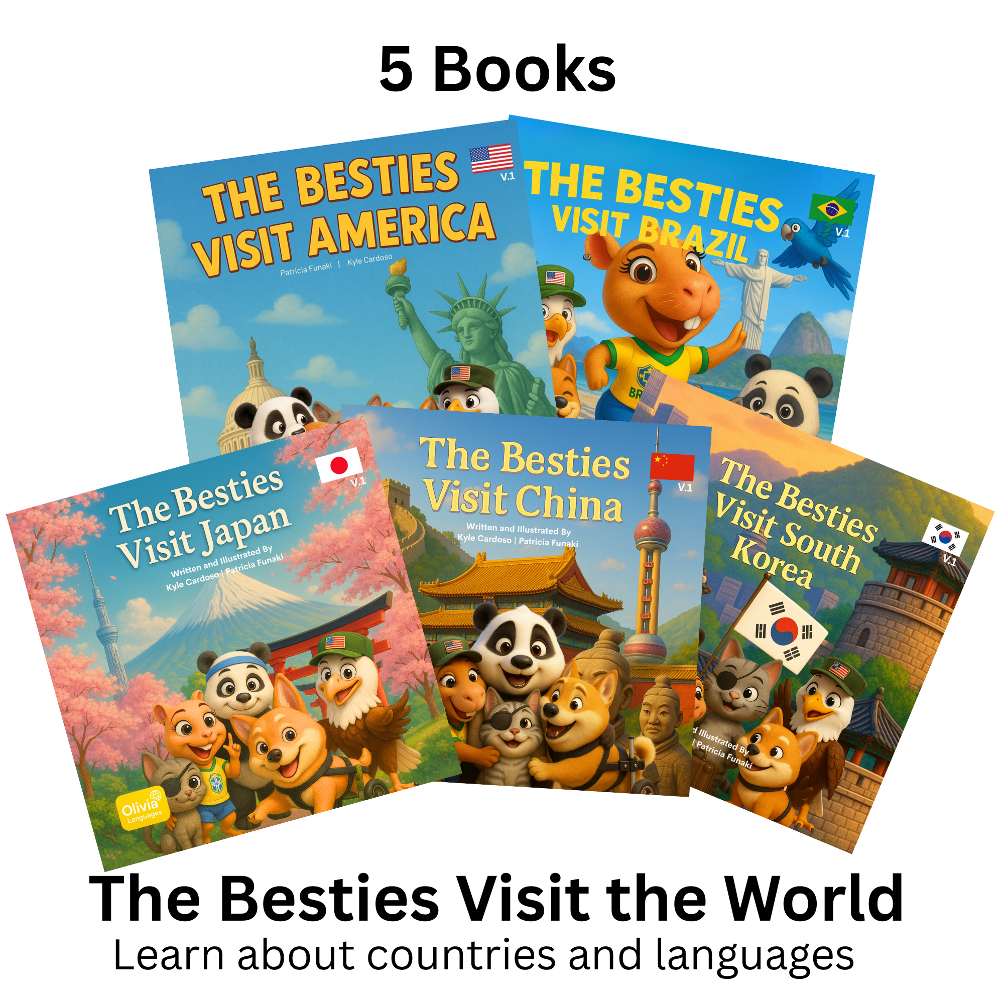 A série Besties Visit the World Tour - Pacote com 5 livros